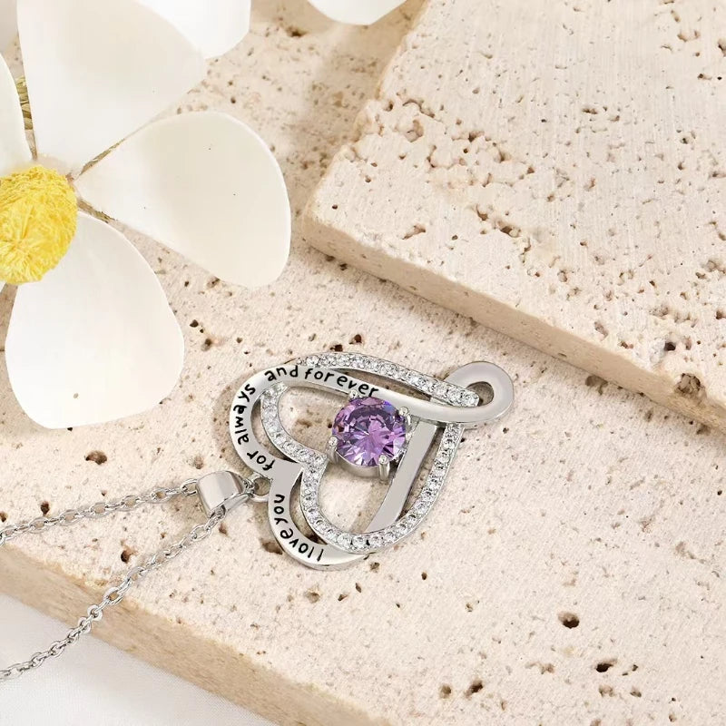 Collana con ciondolo a forma di cuore in stile elegante, design cavo, regalo per la festa della mamma, adatto ai migliori amici senza scatola