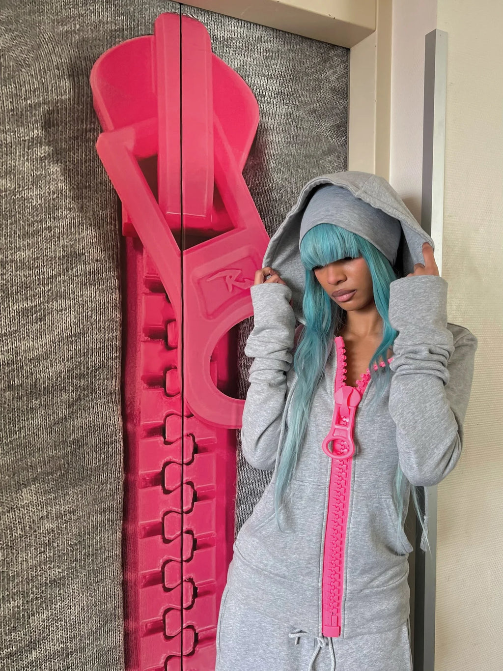Felpa Oversize con Cappuccio da Donna Y2k Stile Retrò Europeo e Americano con Zip Harajuku Street Hip-hop Casual Unisex