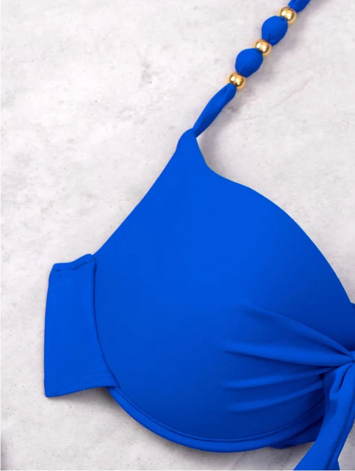 Costume da bagno bikini push-up halter stampato 2026 da donna, sexy, con spalline, per il mare e la piscina