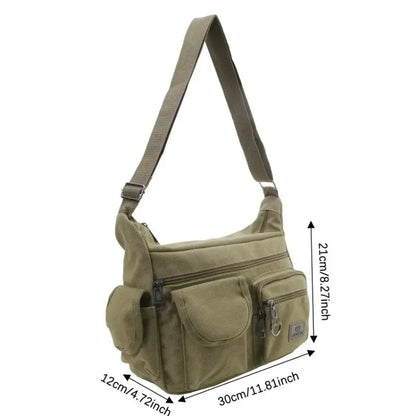 Borsa a Tracolla in Tela da Uomo, Borsa Casual da Viaggio, Borsa Messenger di Lusso, Borsa a Mano di Alta Qualità, Borsa da Petto alla Moda