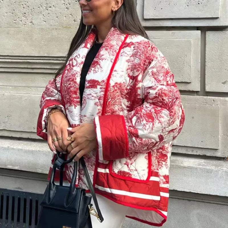 Cappotti invernali moda donna giacche calde a maniche lunghe per donna stampa tasca Outwear Cardigan Casual 2023