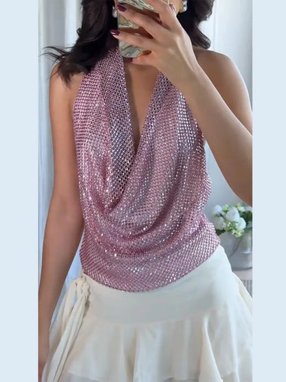 Abito da festa in pelle con ritaglio sexy Guaina senza maniche Lunghezza pavimento Scava fuori Bustier Abito aderente Abiti da sera con cerniera divisa sul retro
