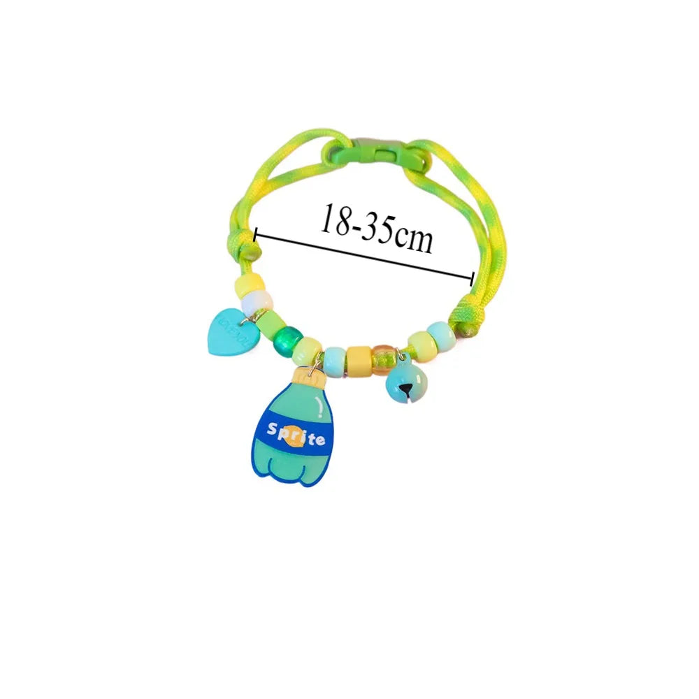 Collana morbida in maglia per animali domestici con campana e ciondoli collare regolabile per cani e gatti collare per animali riutilizzabile forniture per animali domestici