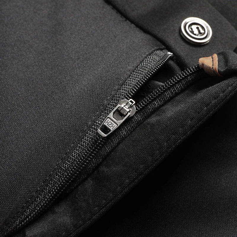 29-42 Pantaloni estivi da uomo Pantaloni casual elasticizzati dritti sottili senza traccia, senza tessuto da stiro, sensazione setosa e fresca