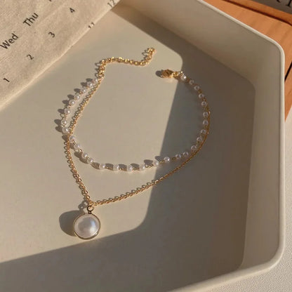 Bracciale con sfera di fuoco con stella di Halloween con ciondolo a forma di cuore grande per le donne, perla d'imitazione, chiusura con ciondolo carino, gioielli con braccialetto da donna