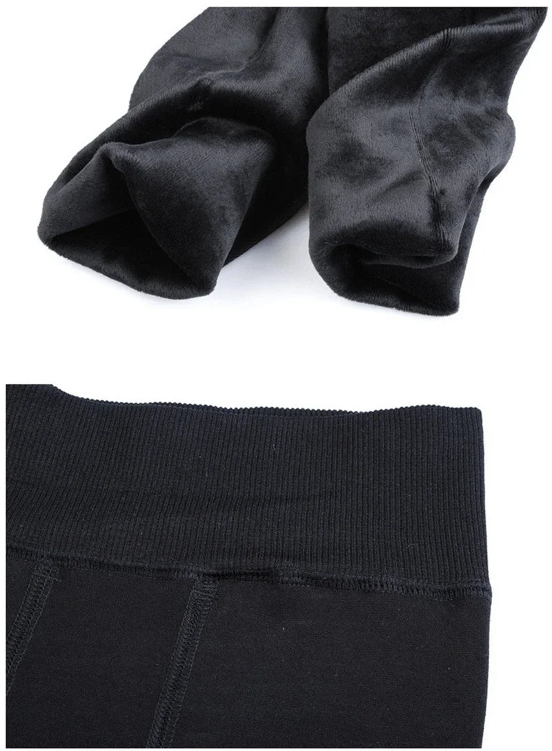 Leggings invernali per donna Leggins caldi Leggins in velluto tinta unita Leggings a vita alta Leggings elasticizzati dropshipping