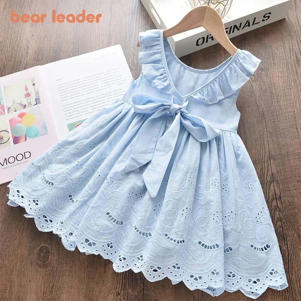 Bear Leader Ragazze Abiti Eleganti 2024 Nuova Estate Bambini Costumi Del Partito Della Ragazza Floreale Principessa Abiti Bambini Abiti Abbigliamento