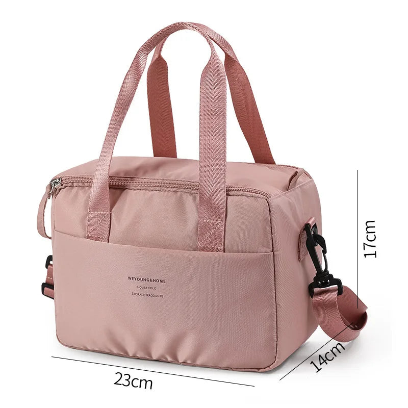 Borsa da pranzo portatile per donna OL Borsa da pranzo termica isolata Tote Cooler Borsa Bento impermeabile Borse a tracolla per alimenti da ufficio