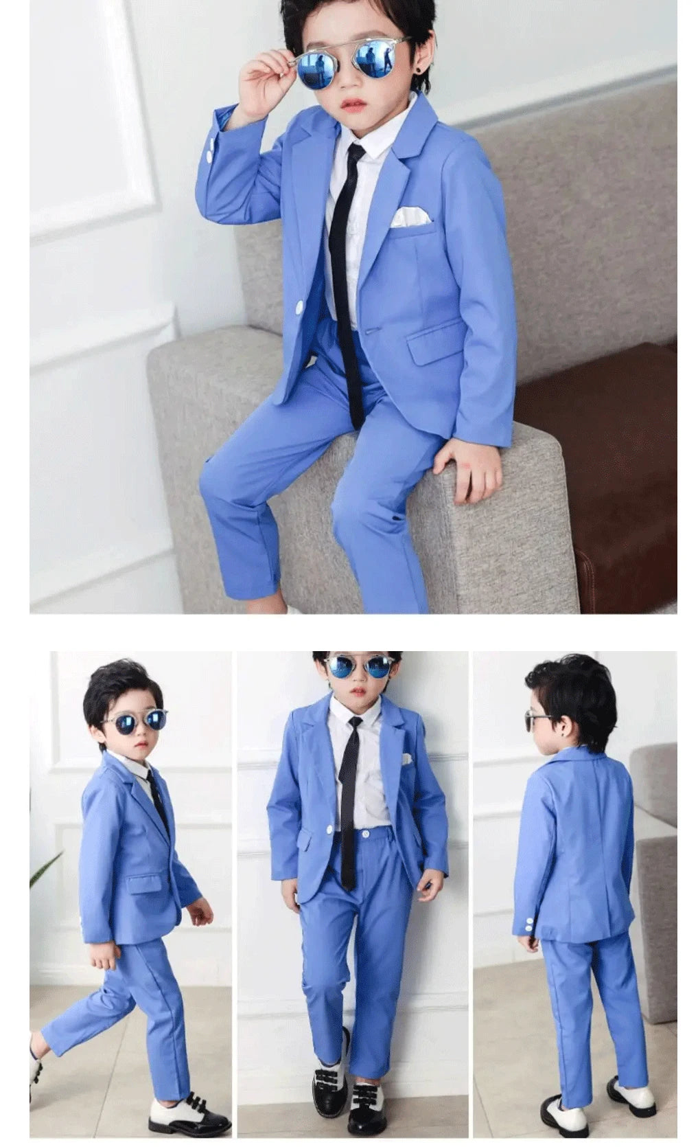 2024 Ragazzi Abiti per Matrimoni Blazer Pantaloni Bambini Abiti Formali Abiti Bambini Set da Festa Classico Teeanger Ragazzo Uniforme Scolastica