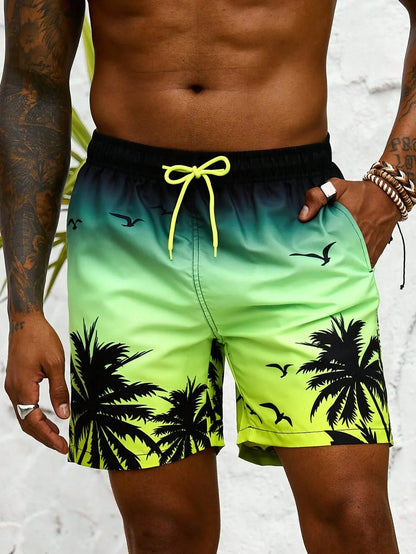 2025 Pantaloncini da spiaggia hawaiani estivi Vacanza Casual Stampa scozzese colorata Abbigliamento sportivo Tronchi ad asciugatura rapida Pantaloncini da ghiaccio Costume da bagno Hawaii