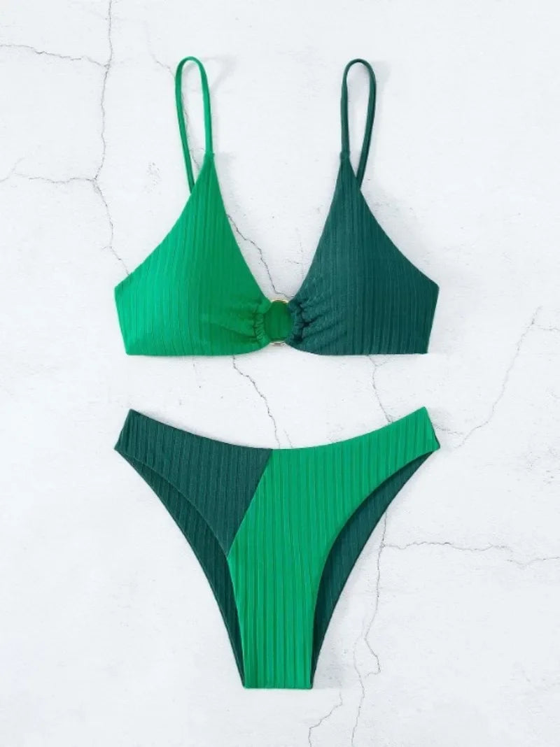2024 Sexy Bikinis Damen Bademode Push Up Hoher Taille Badeanzüge High Cut Badeanzüge Push Up Strand Bikini Set Weiblicher Biquini