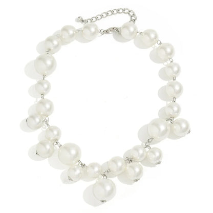 Collana esagerata in acrilico CCB con perline a sfera grande per donna Wed Vintage Chunky Clavicola Catena Grunge Gioielli Steampunk Uomo