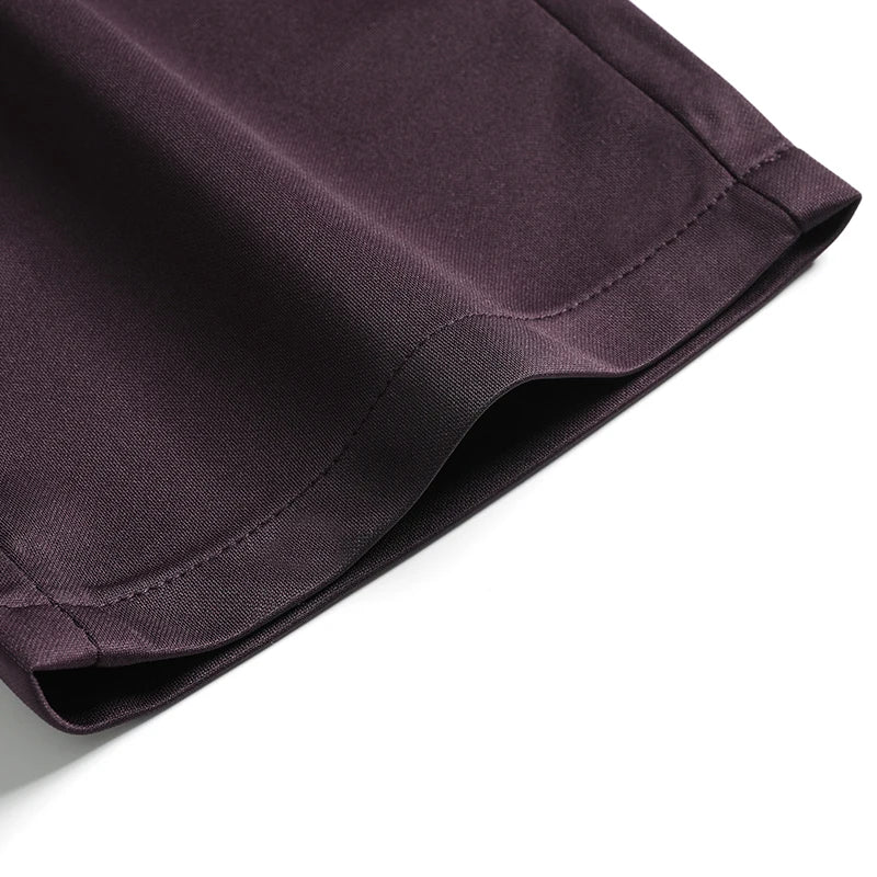 29-42 Pantaloni estivi da uomo Pantaloni casual elasticizzati dritti sottili senza traccia, senza tessuto da stiro, sensazione setosa e fresca