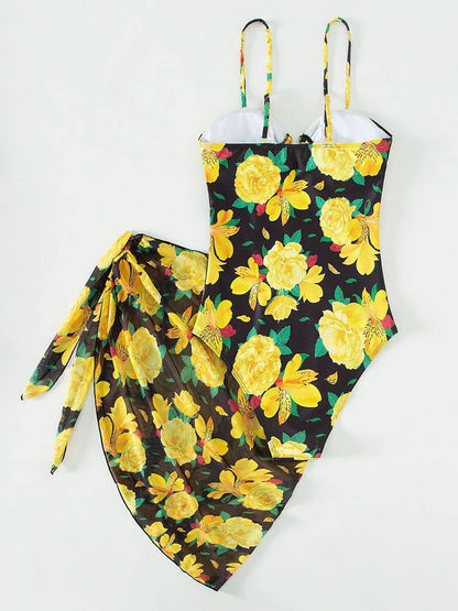 Vigoashely 2026 Lady Print 2 Piece Swimwear Sexy Women Strapped Push Up One Piece Swimsuit Monokini Beach Brazilian Bathing Suit