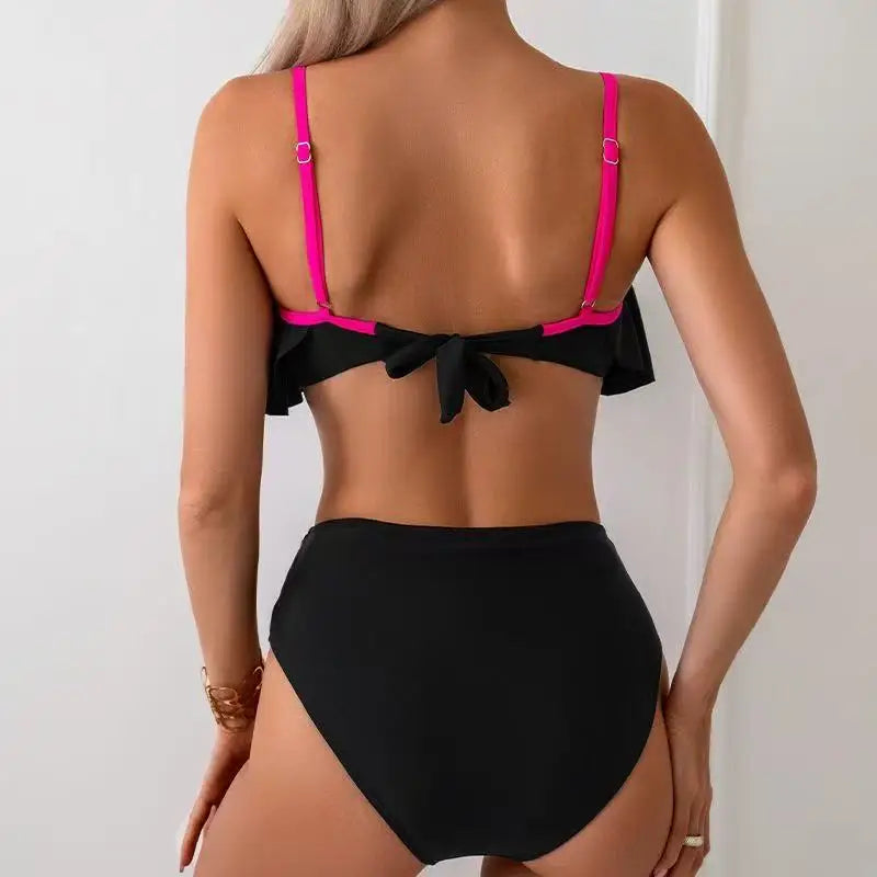 2026 Nouveau Ensemble Bikini Brésilien Sexy Maillot de Bain Volanté Femme Push Up Maillot de Bain Taille Haute Imprimé Floral Biquini Femme