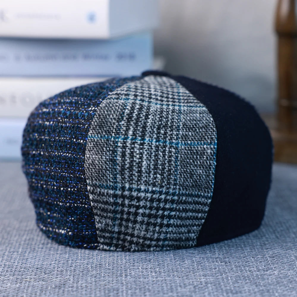 Primavera Autunno Inverno Uomo Classico Splicing Cappelli Ottagonali Retro British Newsboy Cap Gatsby Donna Uomo Berretti Berretto 005