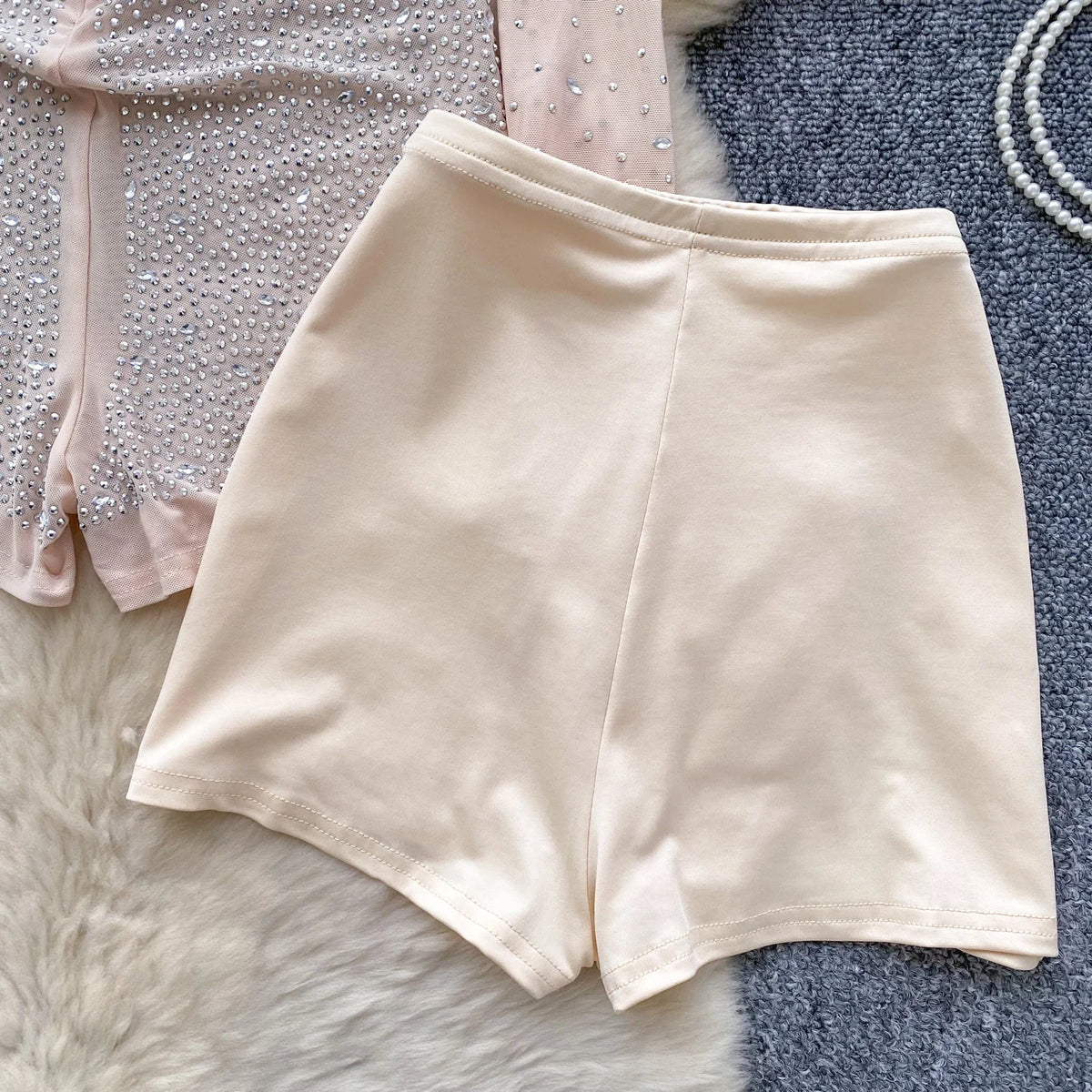 SINGREINY Estate Sottile Sheer Sexy Body Manica Lunga Cerniera Con Pantaloncini Design Pagliaccetti Liste Streetwear Donna Maglia Tute