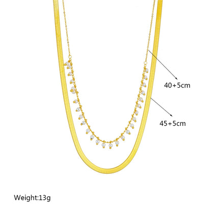 DIEYURO Collana a catena di perle con perline geometriche in acciaio inossidabile 316L per le donne Nuove ragazze punk girocollo spesso gioielli regali per feste