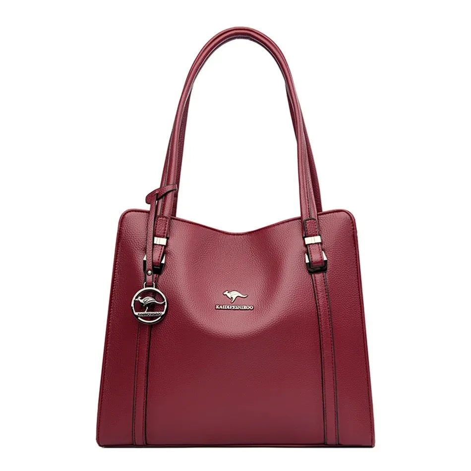 Borse di lusso in morbida pelle Borse da donna Designer 3 strati Borsa a tracolla con tracolla Sac Borsa da donna per lo shopping di grande capacità