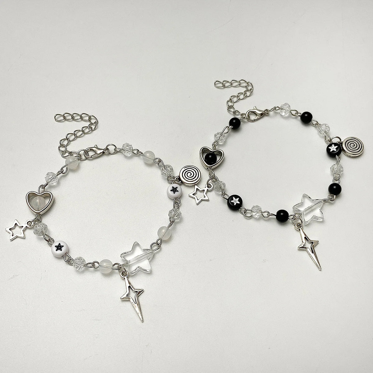 Coppia di moda Perline Braccialetti Amore Cuore Stella Fatto a mano Y2K Fascino Anime Perline Kawaii Amicizia Coppia Bracciale Gioielli