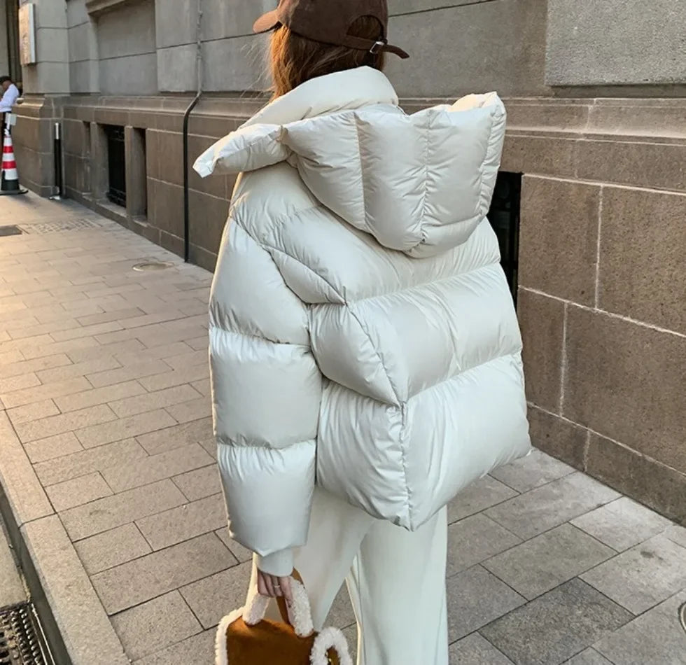 Parka invernale imbottito in cotone, cappotto da donna, giacca con cappuccio, capospalla in cotone spesso, cappotto caldo da donna, abbigliamento femminile