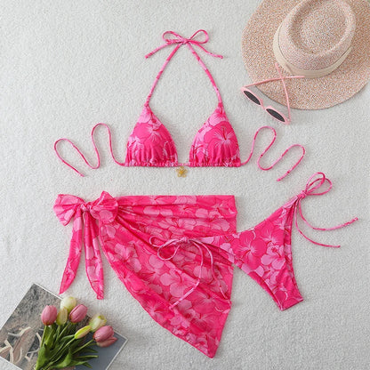 Sexy Maillot de Bain Femme Bikinis Maillots de Bain Femme 2026 Maillot de Bain 3 Pièces Ensembles Bikinis Triangle Robe de Plage Cache-Maillot de Plage