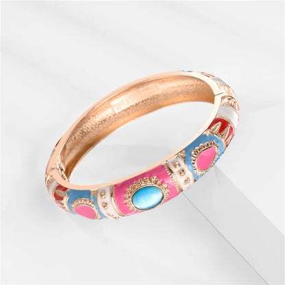 Bracelet en émail pour femmes, jonc à main hawaïen, indien, cloisonné, bijoux africains, bracelets de créateurs bohèmes pour femmes, cadeaux