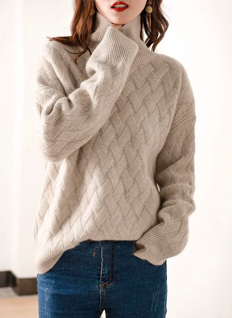 2024 nuove donne maglione allentato inverno casual chic cashmere oversize maglione spesso pullover pullover manica lunga femminile S-3XL
