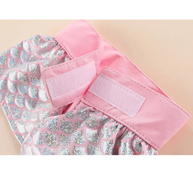 Set di vestiti alla moda per cani di piccola taglia, vestiti per cani a sirena, costume da bagno bikini per ragazze per cani di piccola taglia, Yorkshire Terrier, gonna per cuccioli, estate