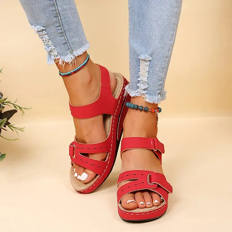 Sandali con zeppa estivi per donna 2023 scarpe da spiaggia antiscivolo di nuova moda donna piattaforma Casual leggera Sandalias Mujer Plus Size