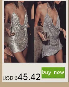 Top corto sexy con paillettes metalliche e scollo all'americana per donna, Estate 2026, trasparente e brillante, per abbigliamento da club e rave, top da spiaggia per feste, streetwear Y2K.