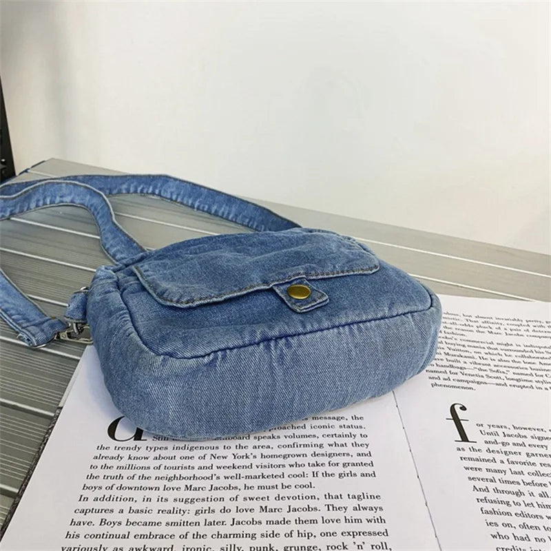 Borsa da donna Casual in Denim 2023 borse a tracolla a tracolla estive di tendenza per borse e borsette per telefono da studente borsa a tracolla per Jeans