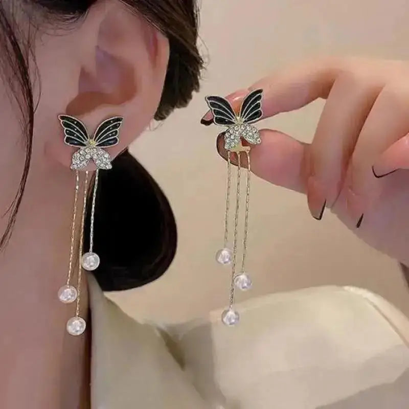 925 Ago D'argento Coreano Moda Perla Nappa Orecchini Per Le Donne Gioielli 2024 di Tendenza delle Nuove Donne di Lusso Zircone Orecchini di Perle