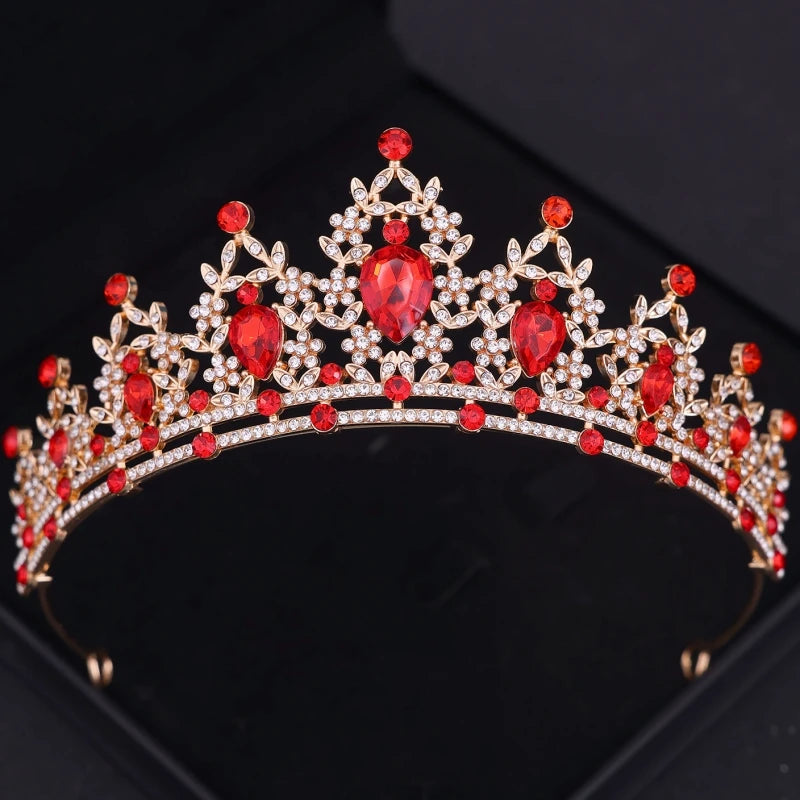 Diademi e corone di cristallo barocchi Festa con strass Prom Diadema Fascia da sposa Accessori per capelli da sposa Gioielli Corona Tiara Regalo