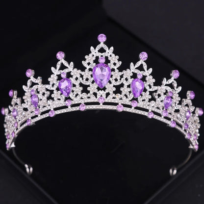 Diademi e corone di cristallo barocchi Festa con strass Prom Diadema Fascia da sposa Accessori per capelli da sposa Gioielli Corona Tiara Regalo
