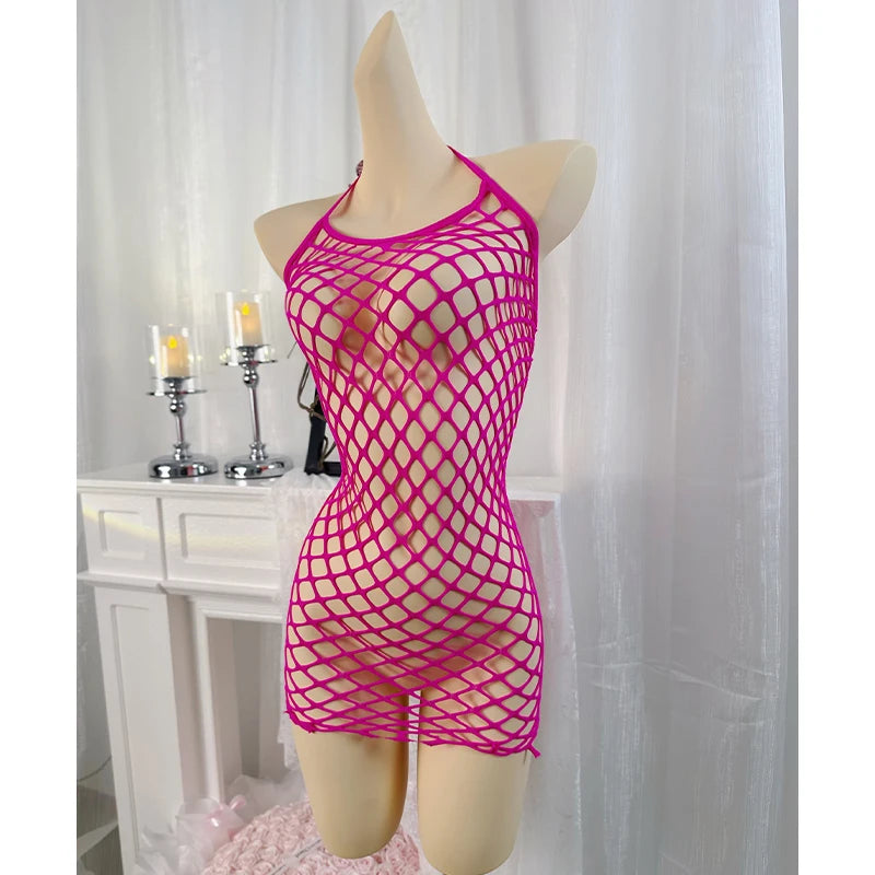 1 Pezzo Sexy Copricostume a Rete da Donna Senza Bikini, Vestito Bodycon Scavato Trasparente, Abbigliamento da Spiaggia Estivo, Costumi da Bagno da Donna