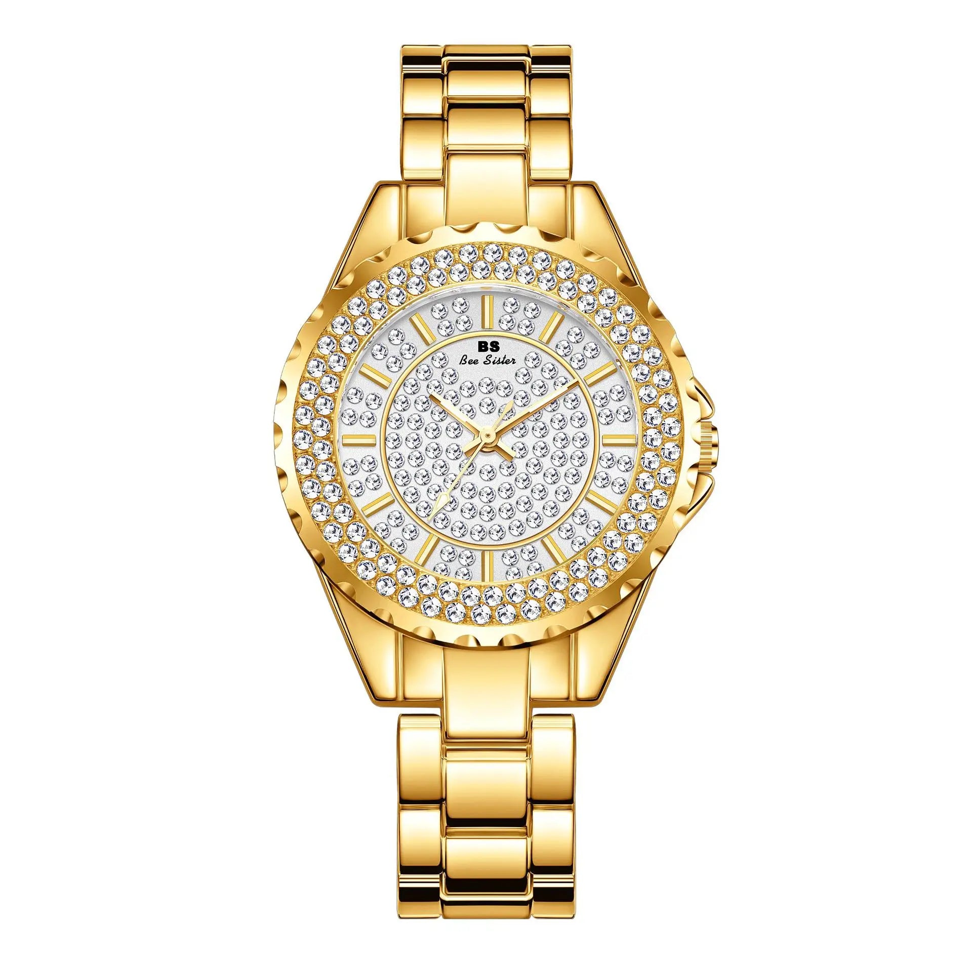 Orologi eleganti da donna con bracciale in oro 2025 Orologi da polso da donna di lusso delle migliori marche per orologio femminile Moda elegante in acciaio pieno