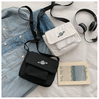 Borsa a tracolla per studenti con collage casual Borsa piccola da donna Borsa a tracolla in tela per donna Borse a tracolla con stampa Bolsas Sac