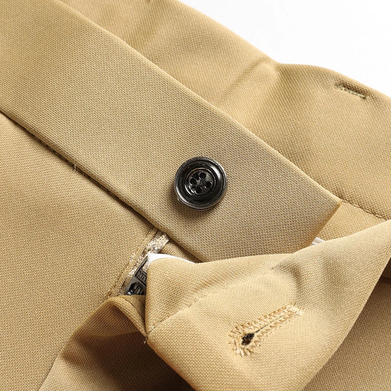 29-42 Pantaloni estivi da uomo Pantaloni casual elasticizzati dritti sottili senza traccia, senza tessuto da stiro, sensazione setosa e fresca