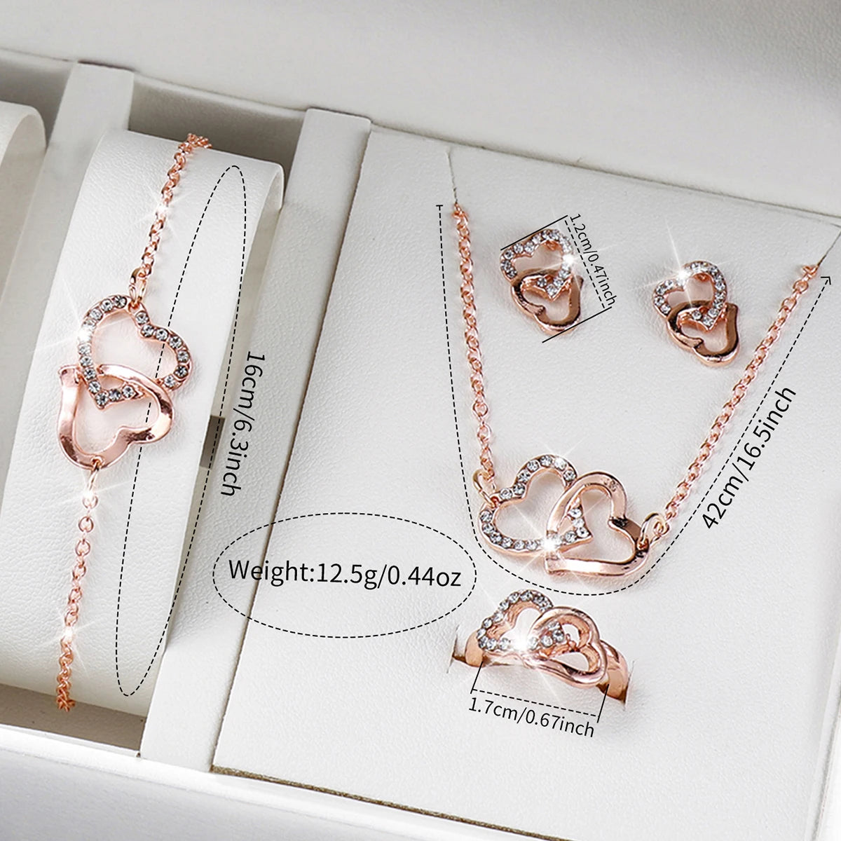 6 pezzi/set moda quadrante smerigliato orologio al quarzo da donna cinturino in pelle orologi da polso set di gioielli a forma di cuore (senza scatola)