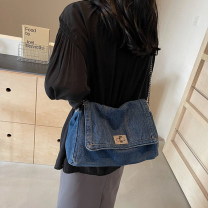 Borsa in denim da donna 2025 Borse a tracolla casual di nuova moda Borsa tote di grande capacità Borse a tracolla per pendolari di classe per donna bolsa sac