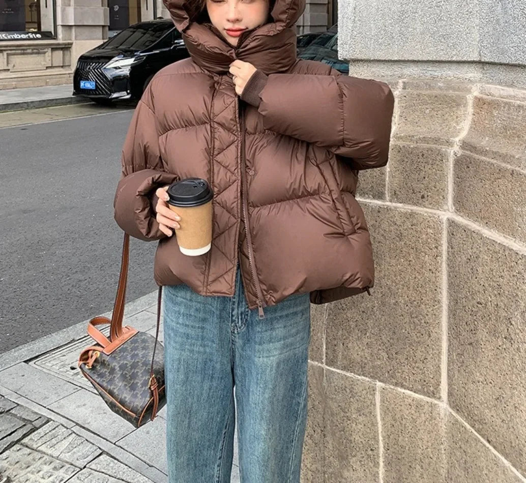 Parka invernale imbottito in cotone, cappotto da donna, giacca con cappuccio, capospalla in cotone spesso, cappotto caldo da donna, abbigliamento femminile