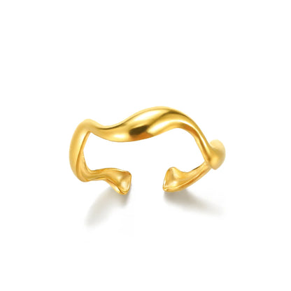Anelli in acciaio inossidabile 316L per le donne Colore oro Non sbiadisce mai Anelli classici di lusso Anelli per coppie di nozze Gioielli Spedizione gratuita