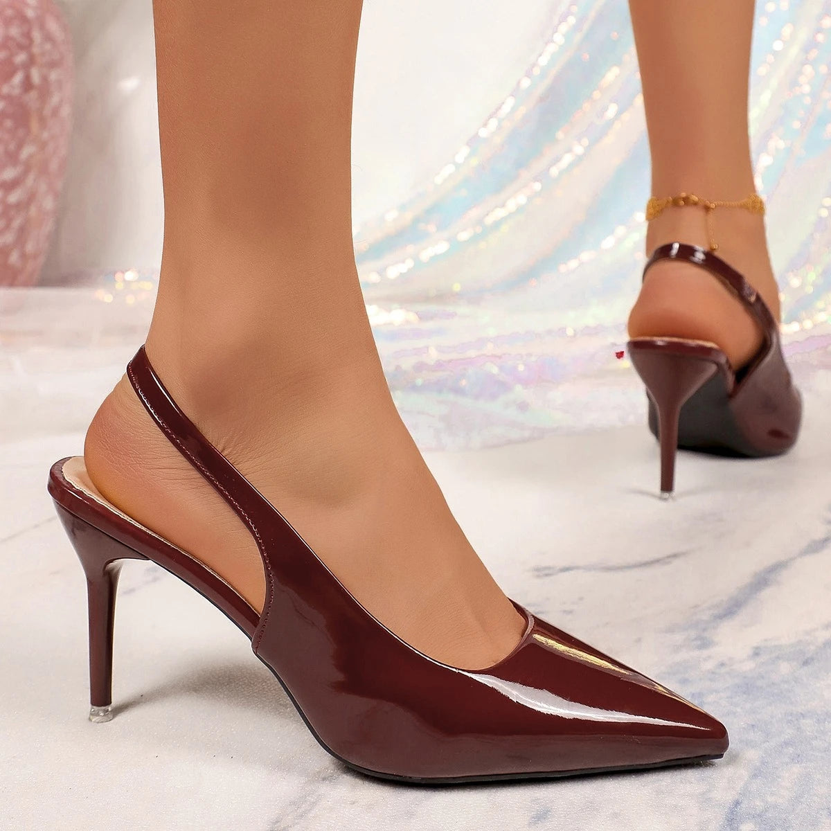 Sandales d'été élégantes à talons hauts et pointus, sexy et tendance, neuves et confortables, chaussures pour femmes grande taille, meilleures ventes