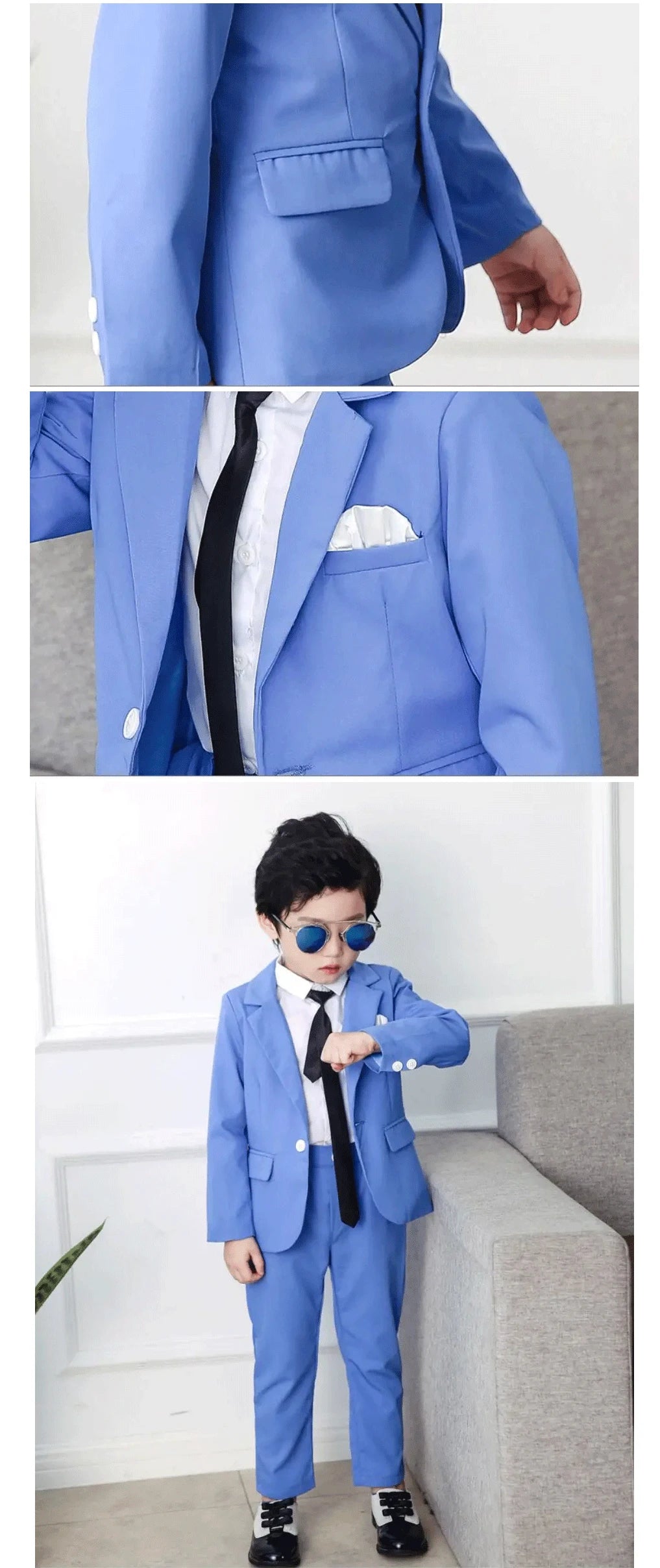 2024 Ragazzi Abiti per Matrimoni Blazer Pantaloni Bambini Abiti Formali Abiti Bambini Set da Festa Classico Teeanger Ragazzo Uniforme Scolastica
