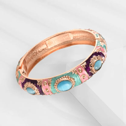 Bracelet en émail pour femmes, jonc à main hawaïen, indien, cloisonné, bijoux africains, bracelets de créateurs bohèmes pour femmes, cadeaux