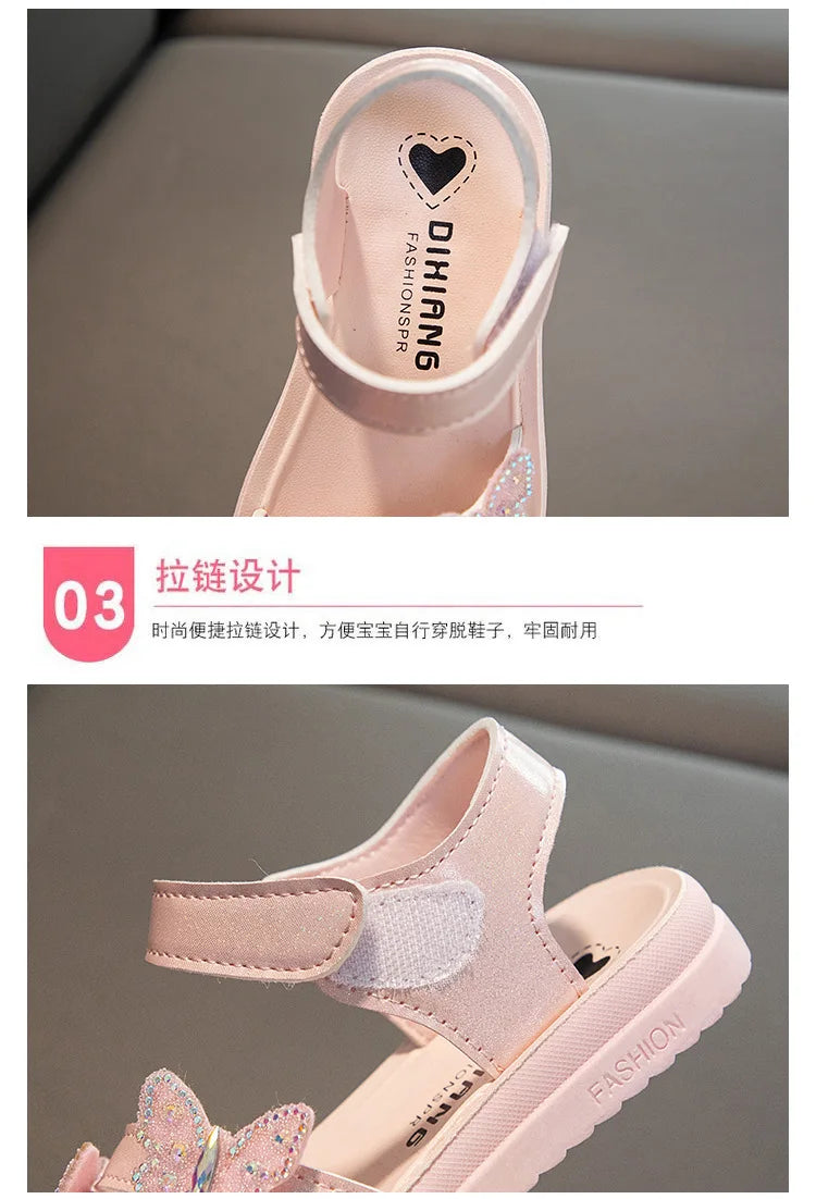 Mädchen-Sommersandalen Bunte Schleifensandalen für Kinder Rutschfeste Schuhe Mädchenschuhe verschleißfeste weiche Sohle Kostenloser Versand