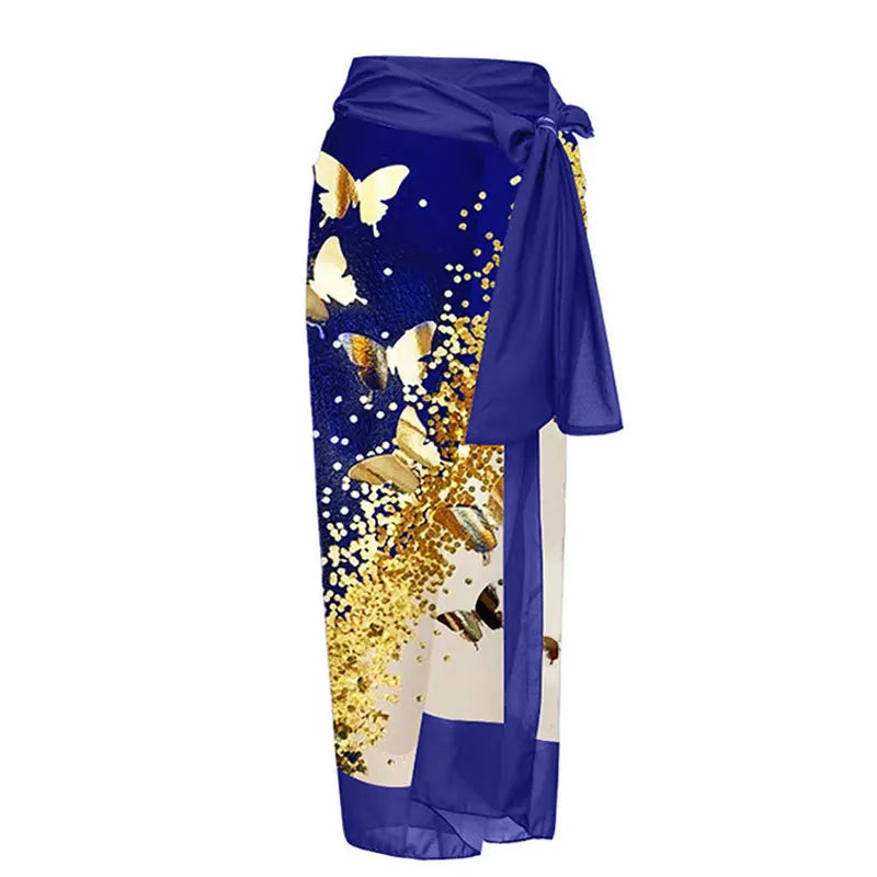 Nuovo Abito da Spiaggia Sexy con Stampa Retrò 2026, Copricostume Lungo, Gonna per Feste, Costume da Bagno, Abbigliamento da Spiaggia