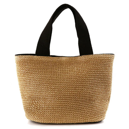Borsa a tracolla a tracolla in paglia da spiaggia borsa a tracolla a secchiello in Rattan intrecciato estivo bohémien da donna borse a tracolla fatte a mano per le donne