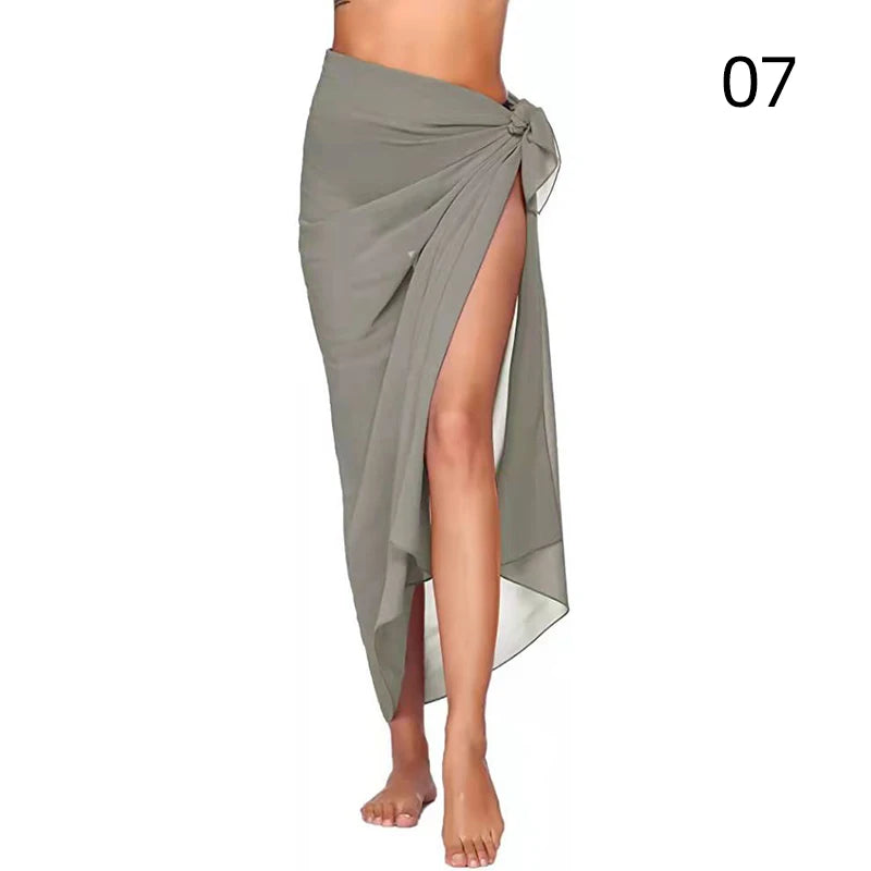 Jupes de plage sexy pour femmes, jupes de plage en mousseline, paréo long, serviette de plage, écharpe de bikini sexy